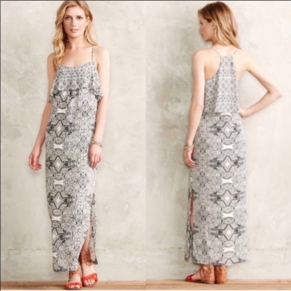 Anthropologie Vanessa & Virginia Fliese Maxi Dress